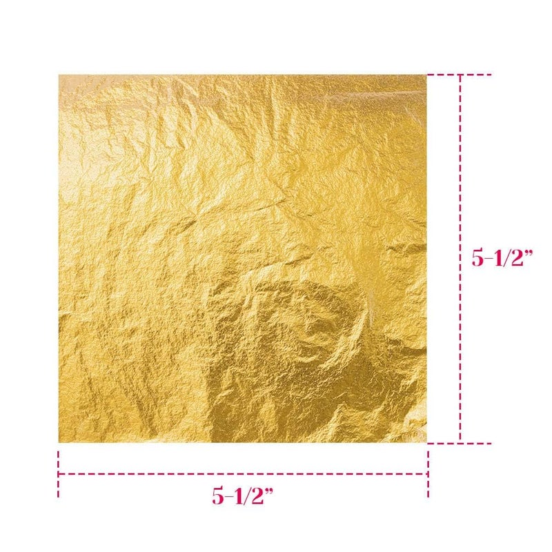 PAXCOO Gold Leaf Sheet for Resin, Paxcoo 300 Sheets Gold Flakes for Resin Nail Foil for Resin Jewelry Making Slime, Nail Arts, Gilding Crafting, Paint, Decoration, 5.5 by 5.5 Inches - Image 4